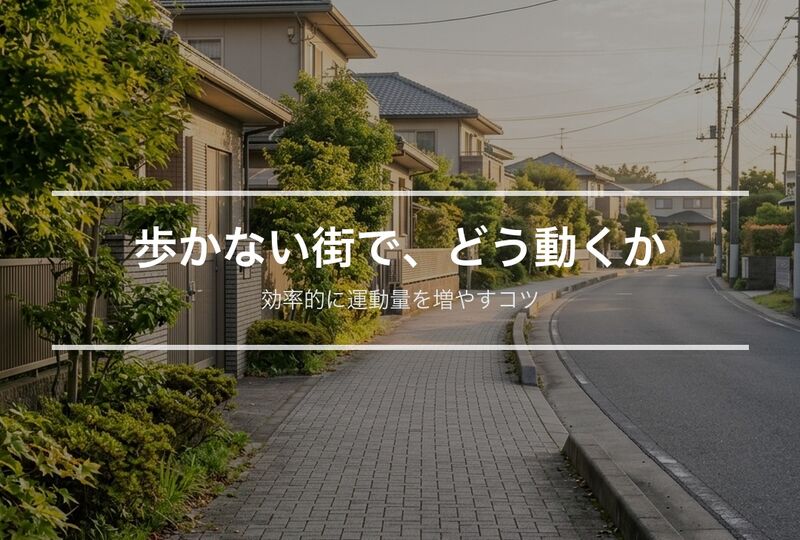 高崎市のパーソナルジムWellPa FITNESS｜車移動が中心の高崎で、足りない運動量をどう埋めるかのイメージ